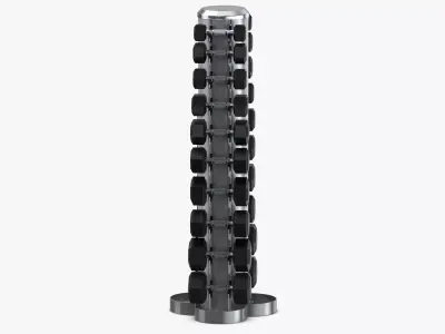 Dumbbell Rack 02 3D model