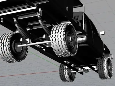 1996 Dodge Ram 1500 Brush Truck Free 3D print model