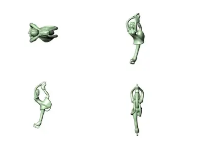 ice skating girl -27mm 3D model