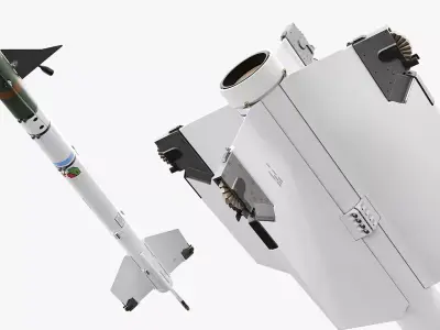 AIM-9 Sidewinder Air to Air Missile 3D model
