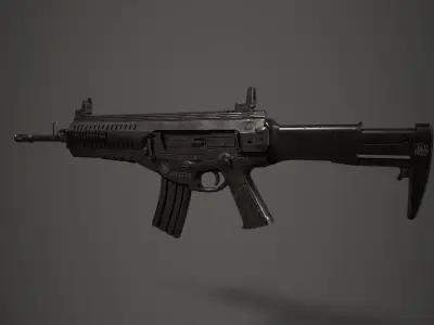 Modern Rifle 1 Low-poly 3D model