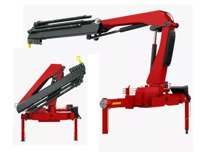 loader crane 3D model by TruckArt