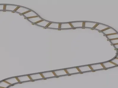 Railway Track 3D model