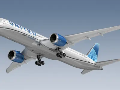 Boeing 787-10 United Airlines 3D model