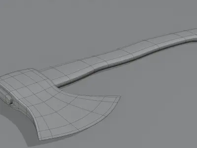 Realistic used Axe PBR 3D model 3D model