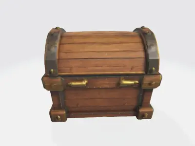  low-poly treasure chest Low-poly 3D model