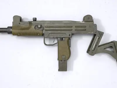 Game-Ready SMG IMI UZI  Low-poly 3D model