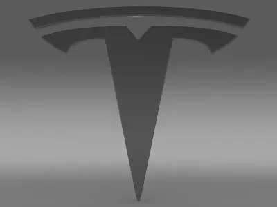 Tesla wheel Logo  3D model