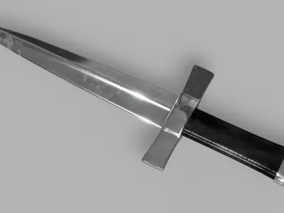 3D Medieval Dagger Low-poly 3D model