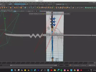 stick sword model Low-poly 3D model
