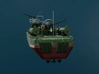 Torpedo boat Elko-80 PT-117 3D model