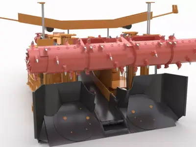 Anchor Digging Integrated Machine 3D model