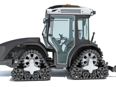  Articulated Tracked Tractor with Rubber Tracks 