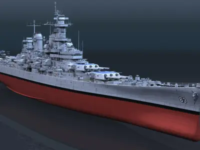 USS Missouri - BB63 3D model