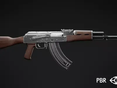AK47 for Gameasset  Low-poly 3D model