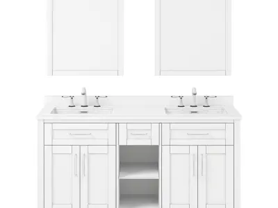 OVE Tahoe 60 Open Shelf Vanity 3D model