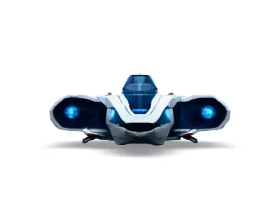 Scifi Explorer Spaceship 3D Model Low-poly 3D model