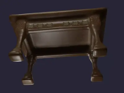 Medieval table Low-poly 3D model shop