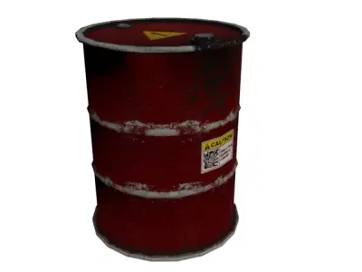 Explosive Barrel Free low-poly 3D model purchase