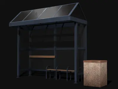 Bus Stop Collections 3D model purchase