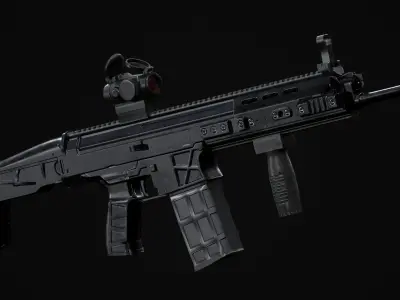 Bren 2 assault rifle Free low-poly 3D model