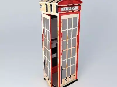 Eco Rail Track Telephone Box Dummy Old Steam Days Free 3D model