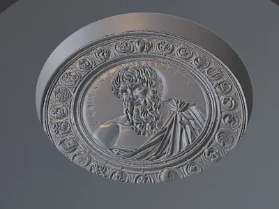 Plato Medallion 3D print model purchase