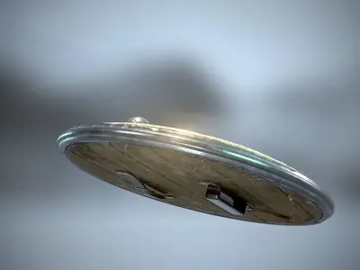 Viking Shield Low Poly Low-poly 3D model