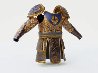 fantasy armor Low-poly 3D model