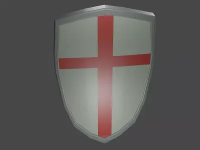 shield Low-poly 3D model 4