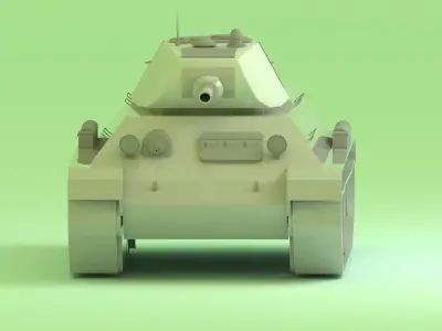 Tank T34 Low-poly 3D model purchase