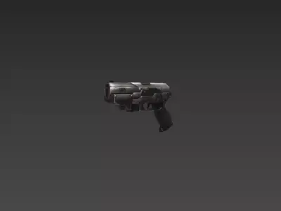 Handgun 3D Model - CXC Low-poly 3D model