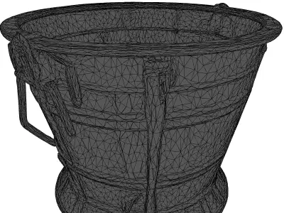 Rusty Industrial SciFi Container Bucket 3D model