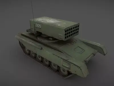 Missile Launcher Low-poly 3D model by TF3D
