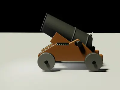 Cannon Models  with Cycles render   3D model