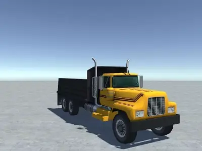 Industrial Truck 4 Low-poly 3D model