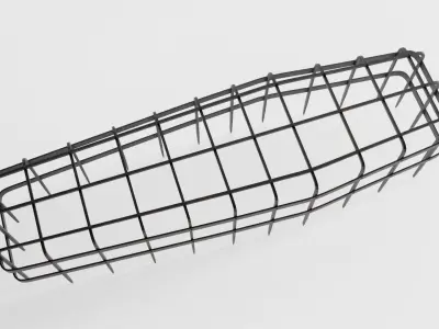 Mortsafe metal rack 3D model