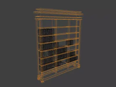 Bookshelf Low Poly Low-poly 3D model