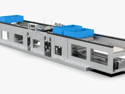 Box Conveyor Belt Line 3D model by Lovano