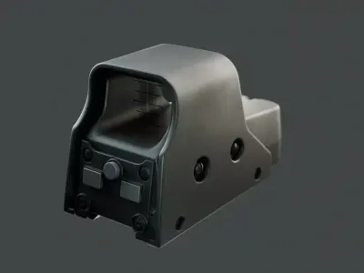 holographic weapon sight Low-poly 3D model