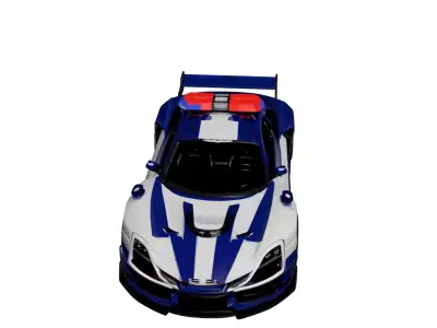 Concept Police Car 3D Model Law Enforcement Vehicle 02 3D model