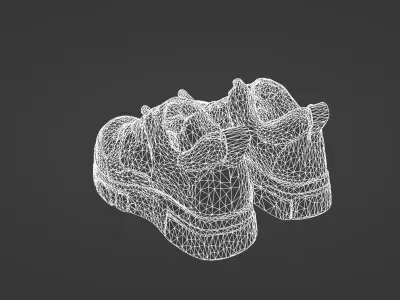 Contemporary Multicolor Platform Sneakers 3D model