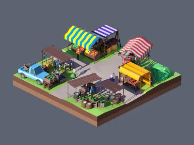 land 67A Low-poly 3D model