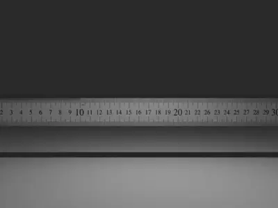 Metal ruler Low-poly 3D model purchase