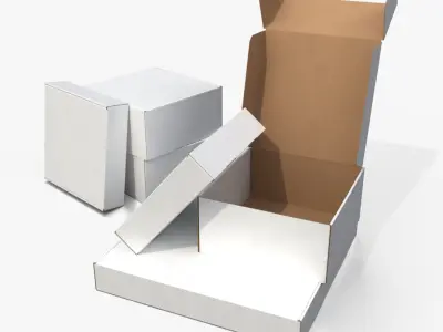  Mailer Boxes - White Variety Packaging Set 