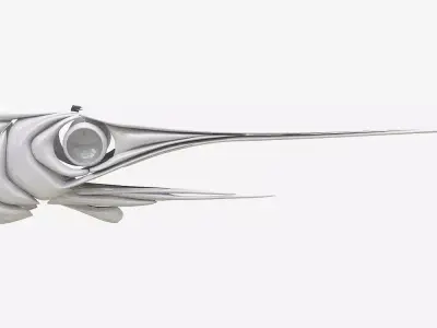Fish Bone Head Low-poly 3D model