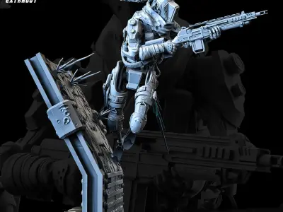 Skinny Wall Running Robot 100mm 3D print model