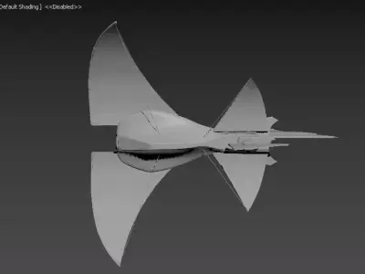 aircraft spacecraft with two wings Free 3D model