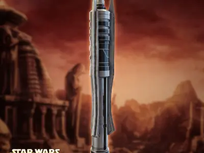 Darth Revan Lightsaber 3D Model Lowpoly Low-poly 3D model