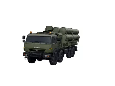 Heavy Military 8x8 Transport Truck Missile System Vehicle 3D model